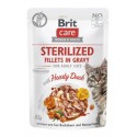 Brit Care Cat Fillets in Gravy Steril. Hearty Duck 85g